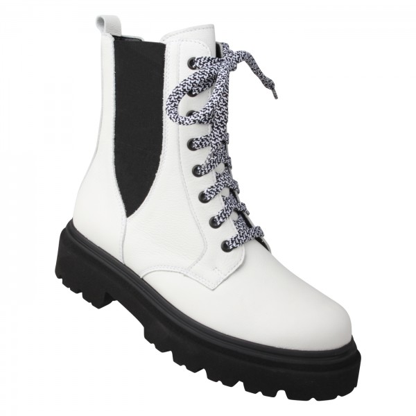Lei By Tessamino Damenstiefel Frizzi weiss/schwarz Preisnachlass