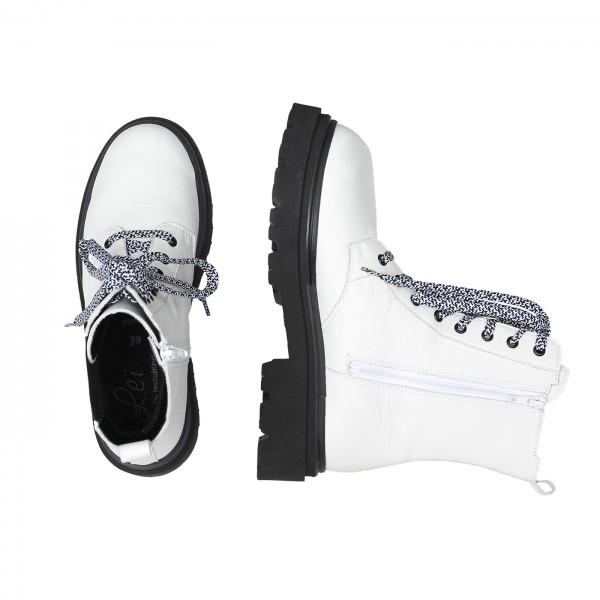 Lei By Tessamino Damenstiefel Frizzi weiss/schwarz Preisnachlass