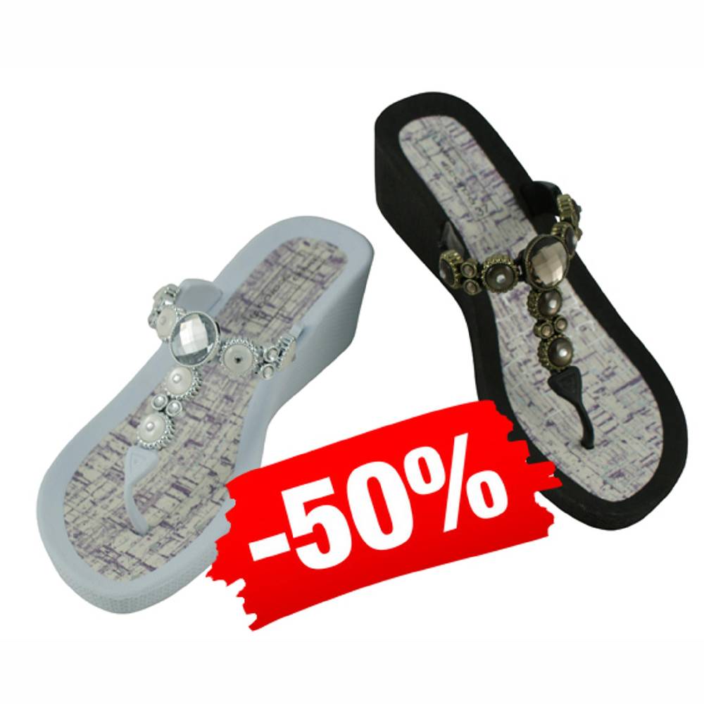 Beachandstreet Poolschuhe • Siena • Badeschuhe Damen mit Keilabsatz Kostenlose Rückgabe