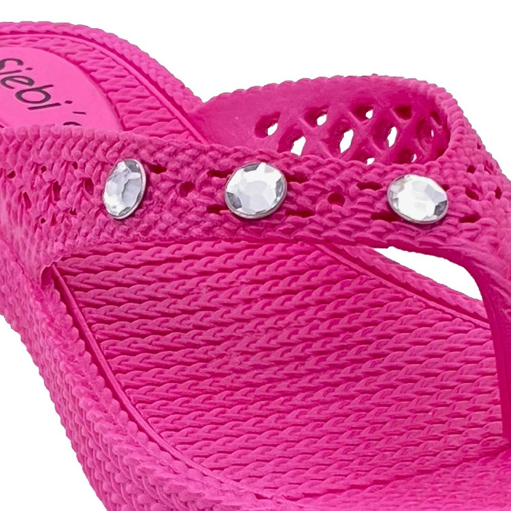 Beachandstreet Siebi's Poolschuhe Frauen - Rab - in Flechtoptik und knalligem Pink - fällt klein aus JETZT KAUFEN