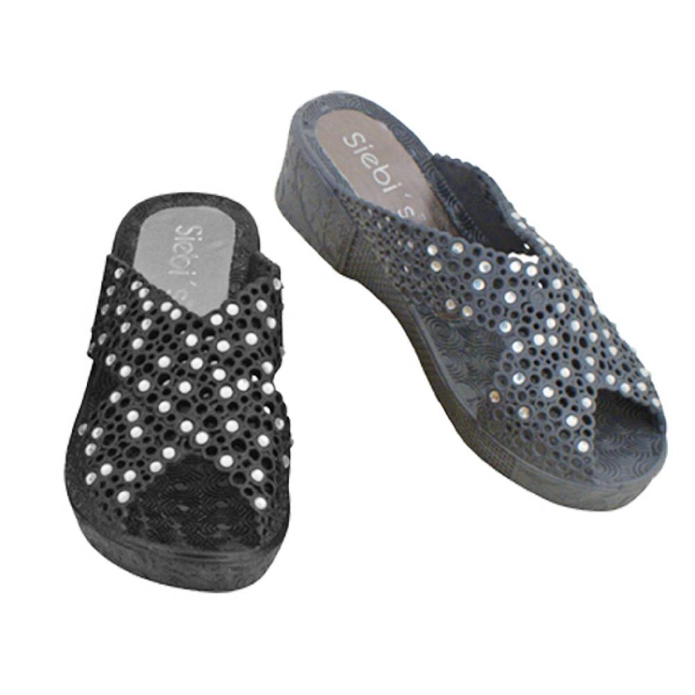 Beachandstreet Badeschuhe Damen Thira mit Strass und Keilabsatz Neueste Stile