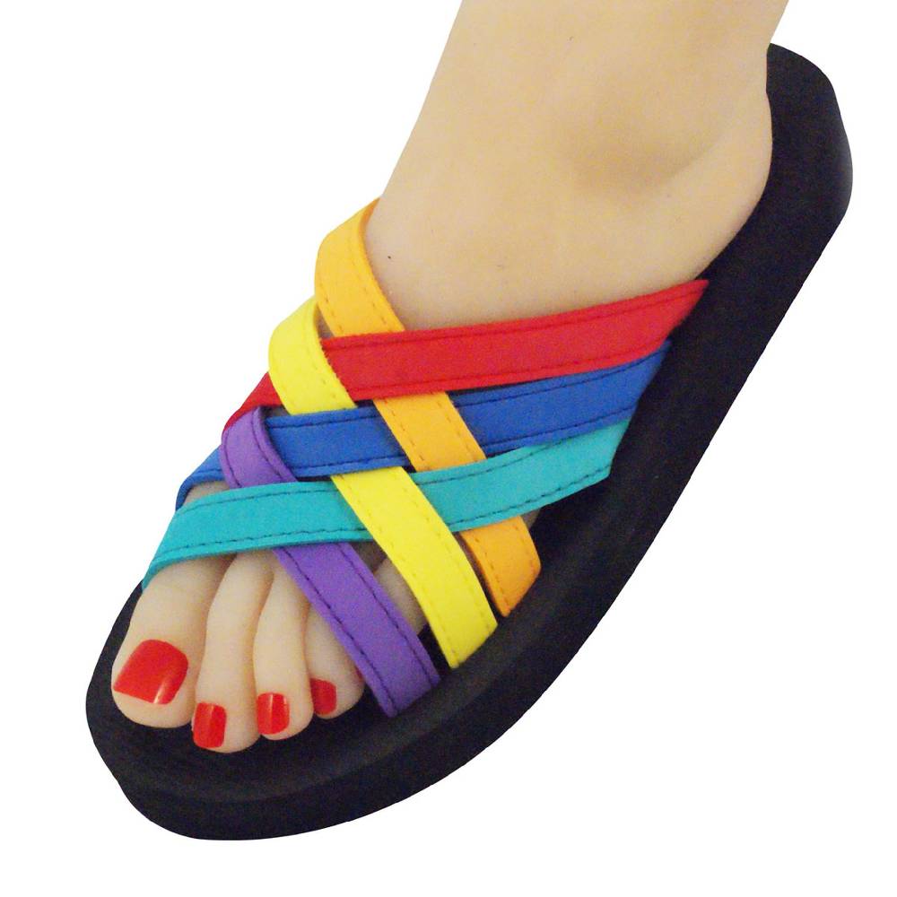 Beachandstreet Badeschuhe Damen • Beach multi • leichte Badepantolette • fällt klein aus • Größe 37 Black Friday Preise