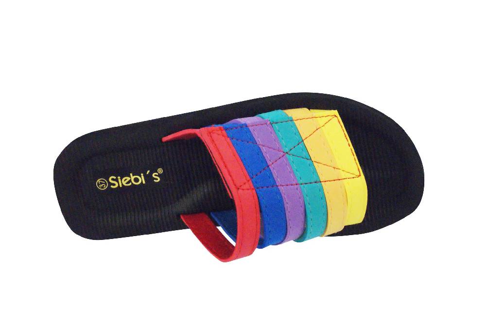Beachandstreet Badeschuhe Damen • Beach Klett • Badepantolette für Frauen mit Klettverschluss • fällt klein aus Weihnachtsangebot
