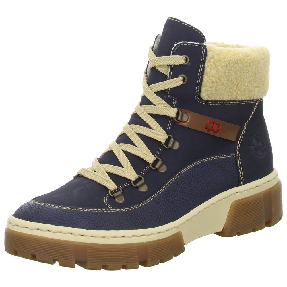 Rieker Schnürstiefelette Warmfutter bis 35mm Absatz (casual) Discount Store für neue Produkte