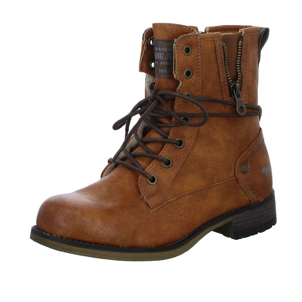 MUSTANG Schnürstiefelette Warmfutter bis 35mm Absatz (casual) Kostenloser Versand international