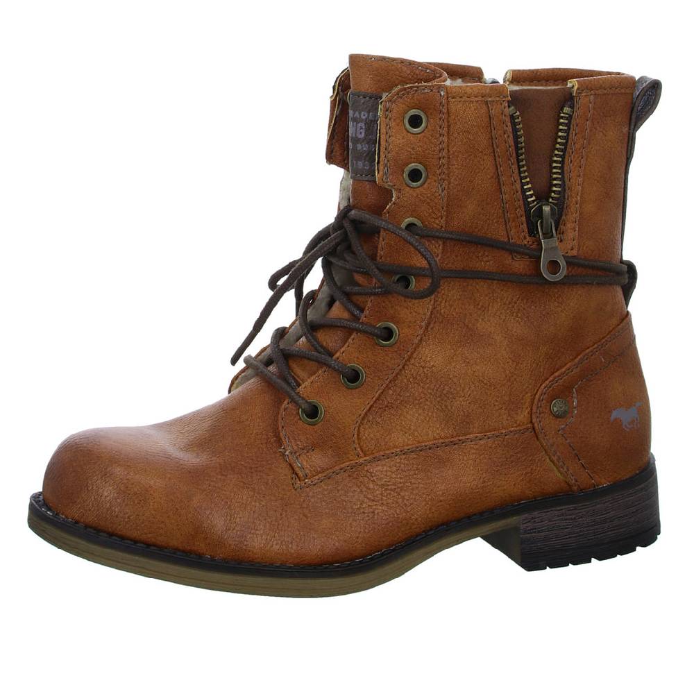 MUSTANG Schnürstiefelette Warmfutter bis 35mm Absatz (casual) Kostenloser Versand international