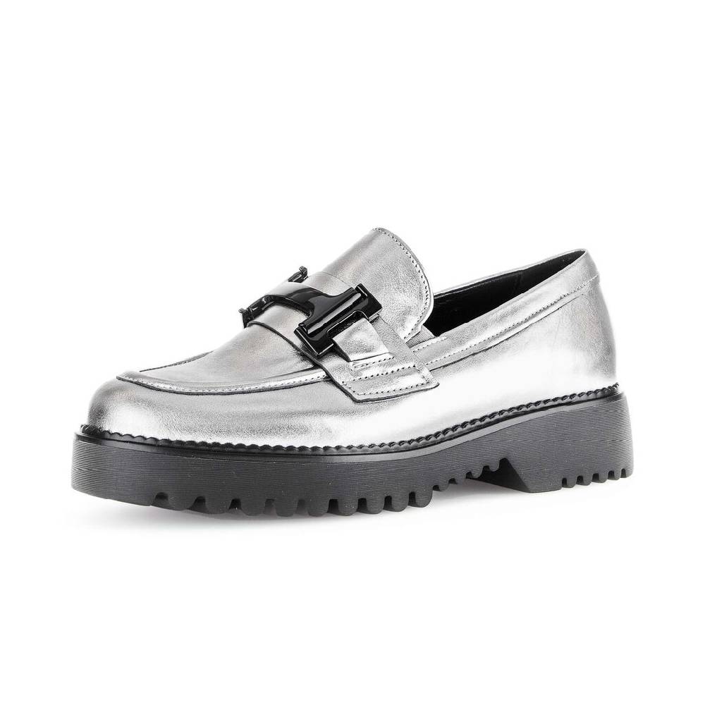 Pius Gabor Loafer silber Tiefpreis