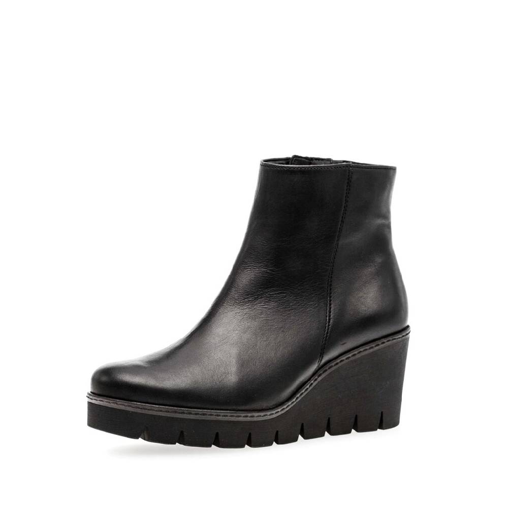 Pius Gabor Plateau Stiefelette schwarz Sonderangebot