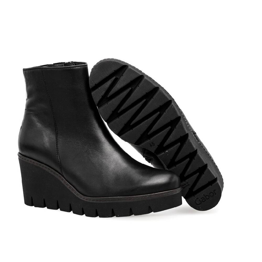 Pius Gabor Plateau Stiefelette schwarz Sonderangebot