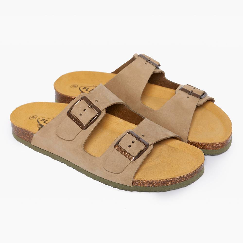 Plakton Formentera Beige-Khaki Nobuck Kostenlose Rückgabe