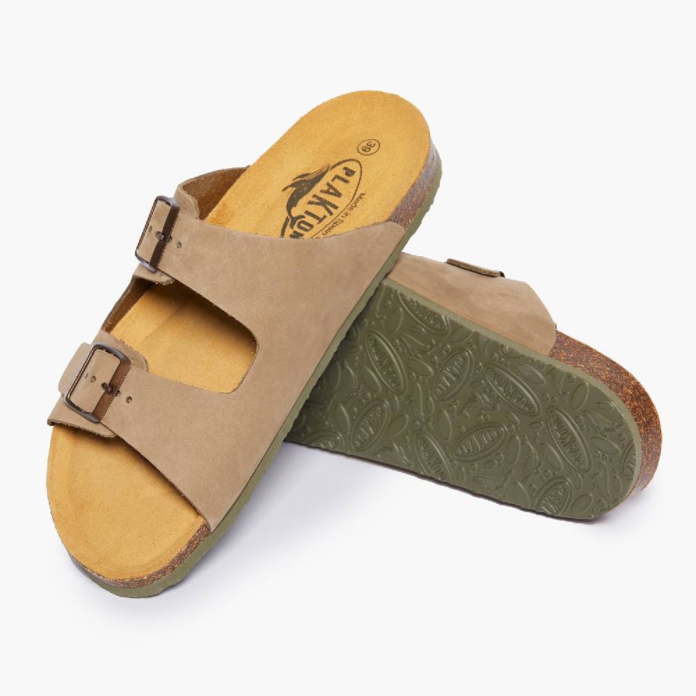 Plakton Formentera Beige-Khaki Nobuck Kostenlose Rückgabe