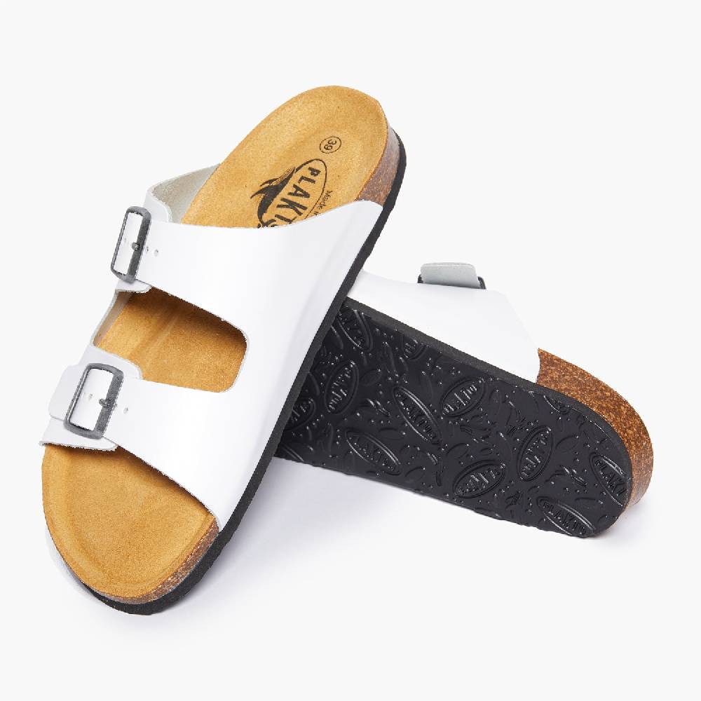Plakton Formentera Weißes Leder im Angebot