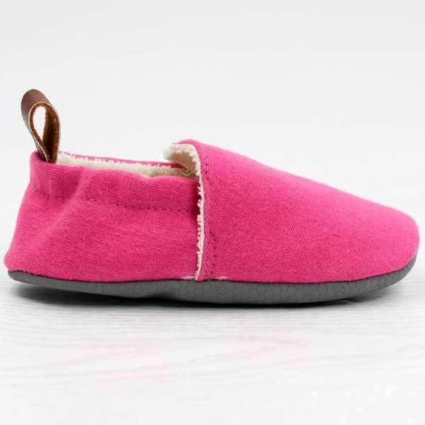 Pololo Barfuß Hausschuh Baumwolle (bio) Uni Pink Letzte 2 Tage