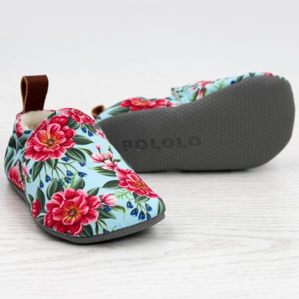 Pololo Barfuß Hausschuh Rote Blume Bis zu 50% Rabatt