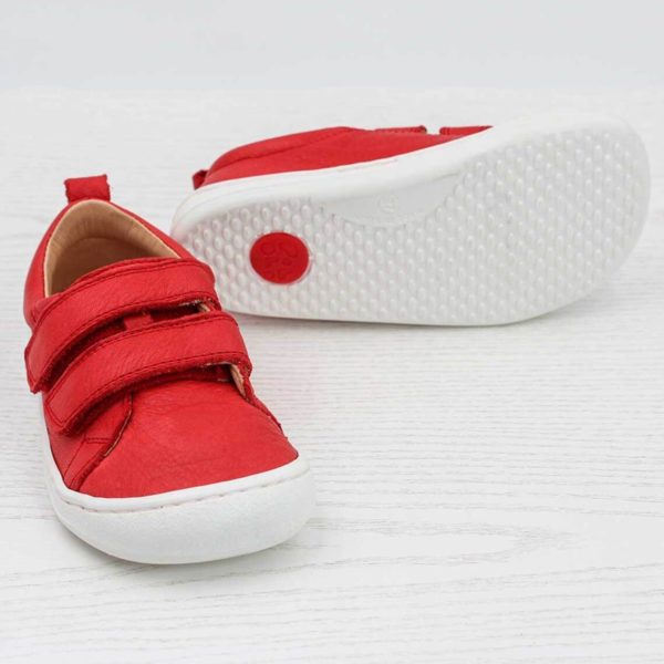 Pololo Barfuss Sneaker Leder rot Riesige Rabatte