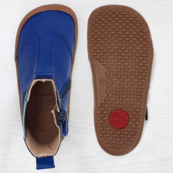 Pololo Barfußschuh Chelsea aus Kaktusleder Blau (vegan) Speichern exportieren