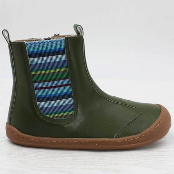 Pololo Barfußschuh Chelsea aus Kaktusleder Grün (vegan) Im Verkauf