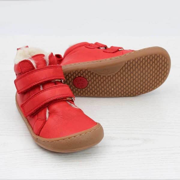 Pololo Barfuß Winterstiefel Rot Auslauf