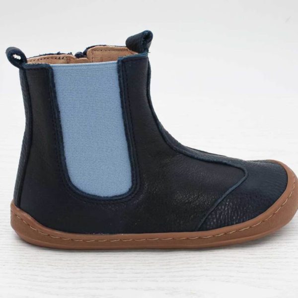 Pololo Barfußschuh Chelsea Leder Blau Verkauf