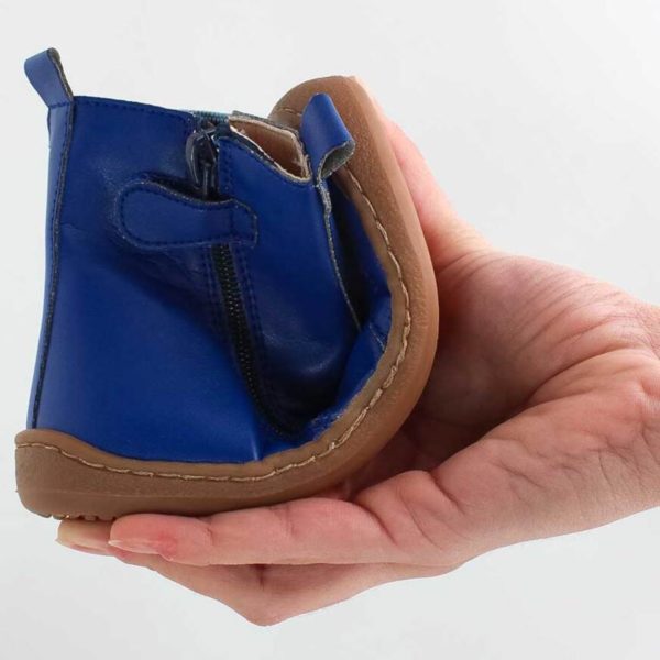 Pololo Barfußschuh Chelsea Leder Blau Verkauf