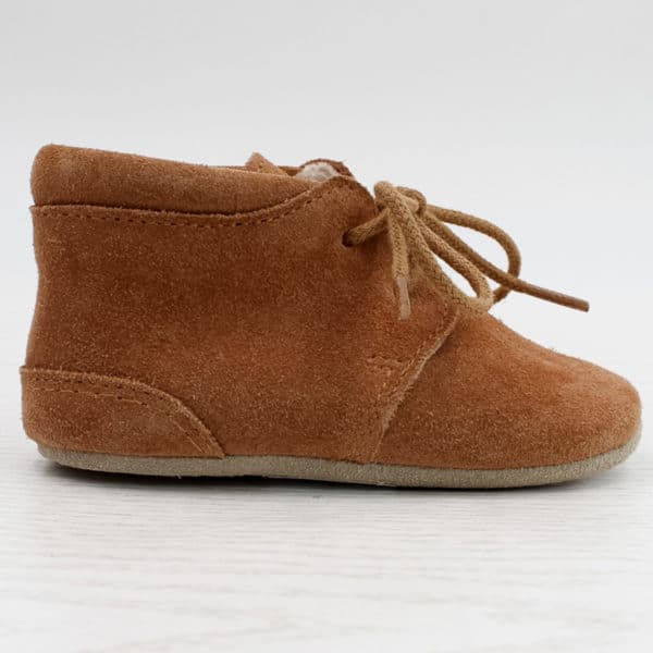 Pololo Für die ersten Schritte – “Porto” der Barfuß Kleinkindschuh Wollgefüttert braun Schlussverkauf