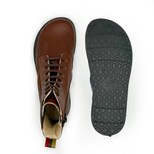 Pololo Barfußschuh Damenstiefellette „MN Aspen“ von Martin Natur – Braun Sonderangebote