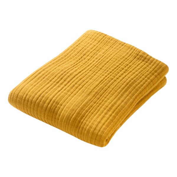 Pololo People Wear Organic Baumwoll-Mulldecke, 4-lagig , senfgelb Verkauf