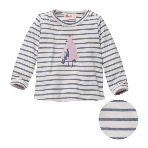 Pololo People Wear Organic Langarm-Shirt Motiv Vogel, aus Bio-Baumwolle Hotsell