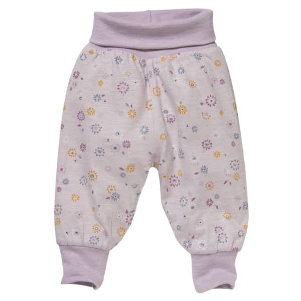 Pololo People Wear Organic Kinder Wendehose, beige-blass violett bedruckt, aus Bio-Baumwolle Meist gekauft