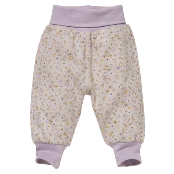 Pololo People Wear Organic Kinder Wendehose, beige-blass violett bedruckt, aus Bio-Baumwolle Meist gekauft