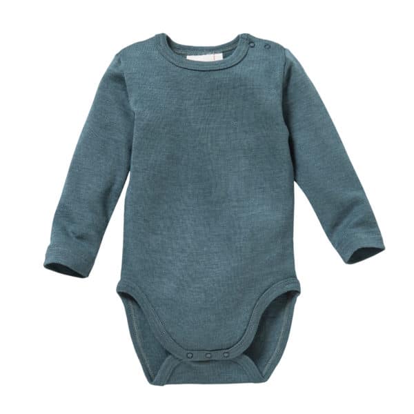Pololo People Wear Organic Langarm-Body Wolle-Seide, smaragd-grün Kostenloser Versand
