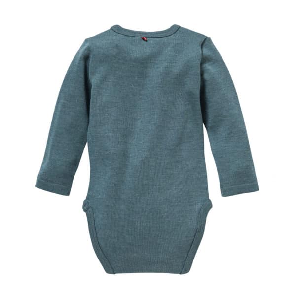 Pololo People Wear Organic Langarm-Body Wolle-Seide, smaragd-grün Kostenloser Versand