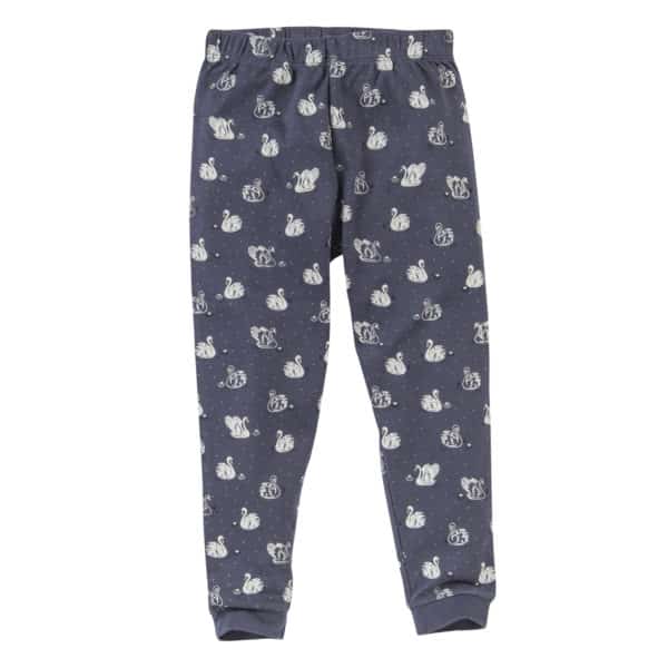Pololo People Wear Organic Pyjama, dunkelblau/bedruckt mit Schwänen Günstig kaufen