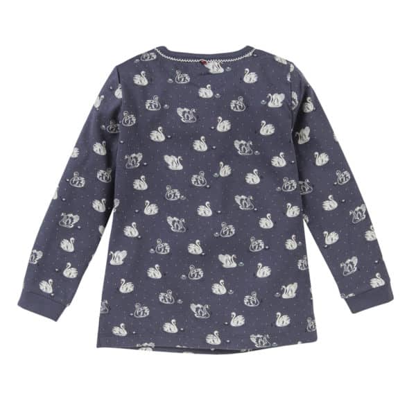 Pololo People Wear Organic Pyjama, dunkelblau/bedruckt mit Schwänen Günstig kaufen