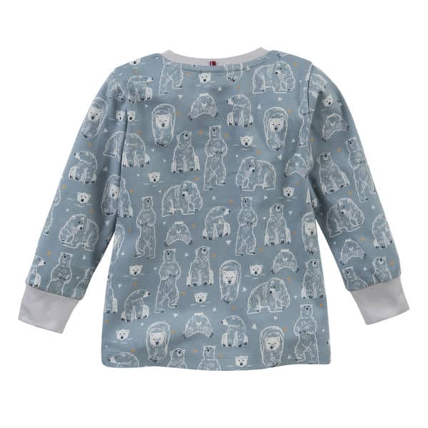 Pololo People Wear Organic Pyjama, petrol bedruckt mit Motiv “Eisbär”, aus 100% Baumwolle (Bio) Versandkostenfrei