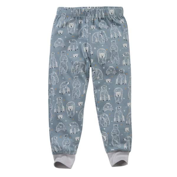 Pololo People Wear Organic Pyjama, petrol bedruckt mit Motiv “Eisbär”, aus 100% Baumwolle (Bio) Versandkostenfrei