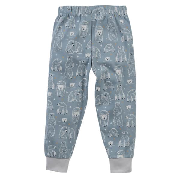 Pololo People Wear Organic Pyjama, petrol bedruckt mit Motiv “Eisbär”, aus 100% Baumwolle (Bio) Versandkostenfrei