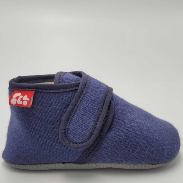 Pololo Barfuß Hausschuh mit Klettverschluss – blau Exklusive Angebote