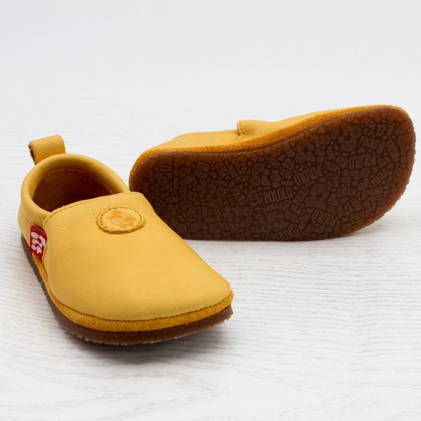 Pololo Barfußschuh Uni Leder Gelb Letzter Tag