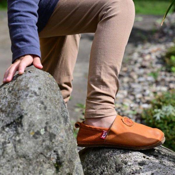 Pololo Barfußschuh Uni Leder Hellbraun Zeitbegrenzte Promotion