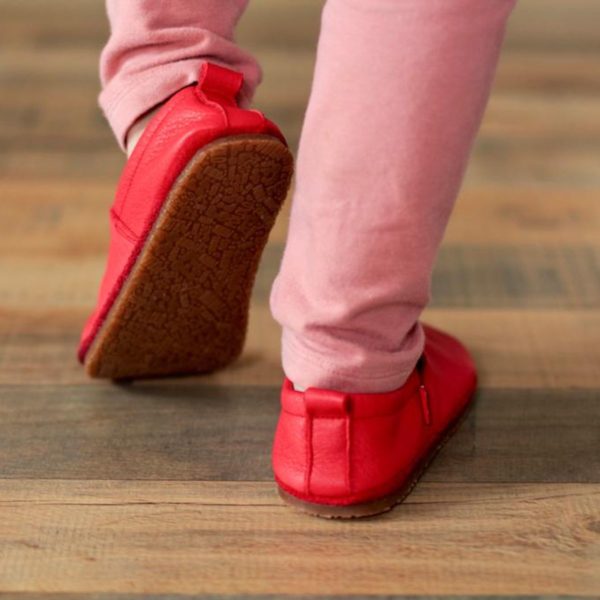 Pololo Barfußschuh Uni Leder Rot Bis zu 60% Rabatt