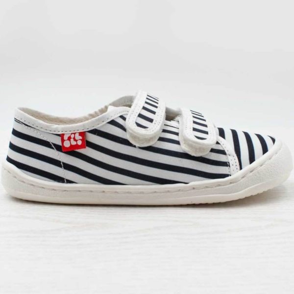 Pololo Barfuß-Sneaker Blau gestreift Restgrößen 2025