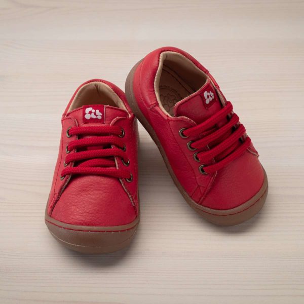 Pololo Sneaker Mini Leder Rot Jubiläumsangebot