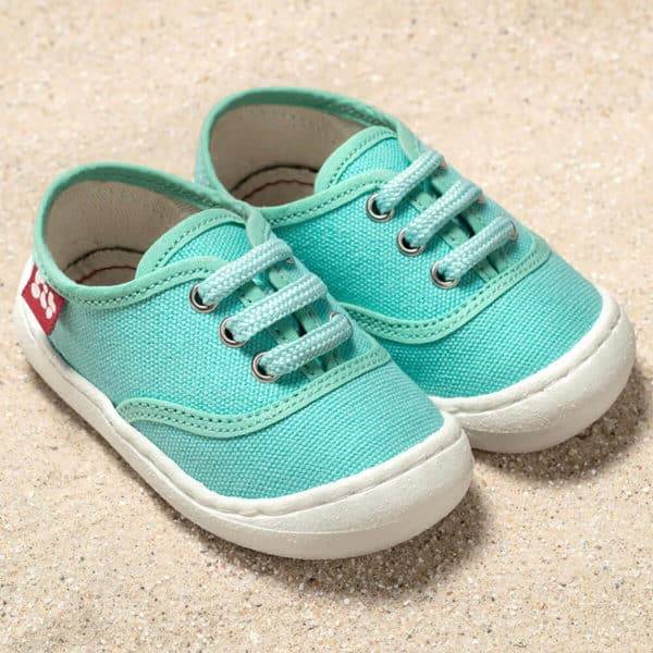 Pololo “Pepe” Baumwoll-Sneaker türkis Fabrikpreis