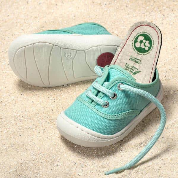 Pololo “Pepe” Baumwoll-Sneaker türkis Fabrikpreis