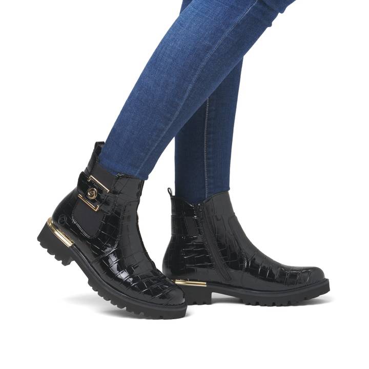 Remonte Artikelnummer D8684-03 remonte Damen Chelsea Boots lackschwarz Riesige Ersparnisse
