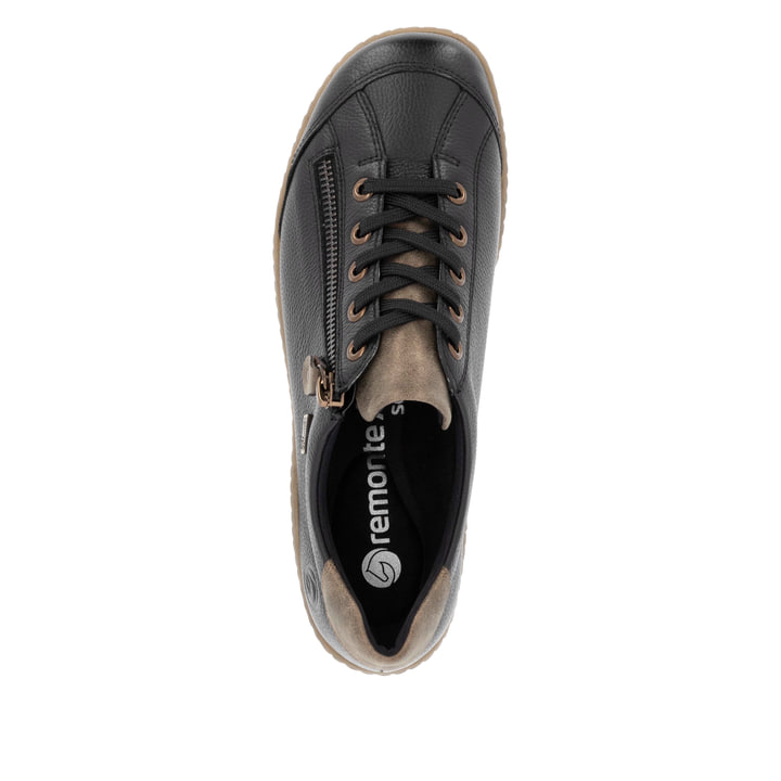 Remonte Artikelnummer R1402-08 remonte Damen Schnürschuhe urbanschwarz-zimtbraun Im Verkauf
