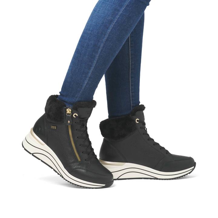 Remonte Artikelnummer D0T77-02 remonte Damen Schnürstiefel asphaltschwarz Nur für heute