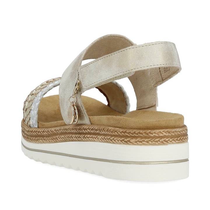 Remonte Artikelnummer D0Q56-90 remonte Damen Riemchensandalen beige-metallic Discount Store für neue Produkte
