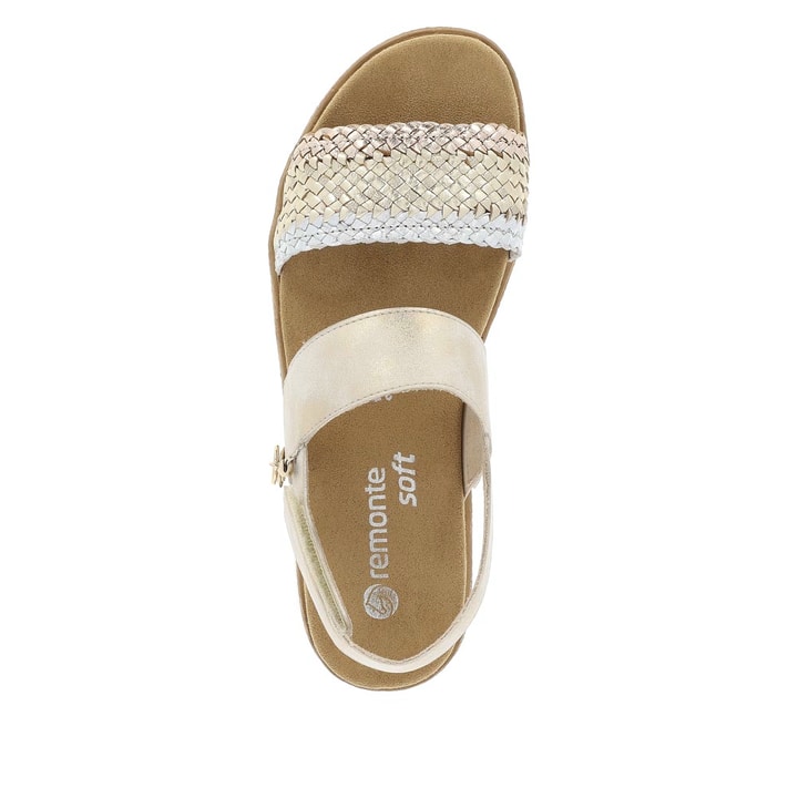Remonte Artikelnummer D0Q56-90 remonte Damen Riemchensandalen beige-metallic Discount Store für neue Produkte